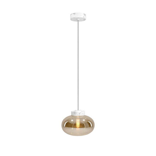 Hanglamp Moonstone Amber Wit Marmer
