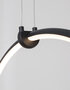 Hanglamp Ring 70cm Zwart 3000K Dimbaar