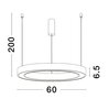 Hanglamp Sting 60cm Zwart 3000K Dimbaar