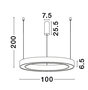 Hanglamp Sting 100cm Zwart 3000K Dimbaar