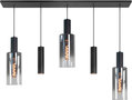 Hanglamp Perugia 5 + Glas Recht Zwart