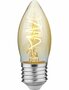 LED E27 Slim Kaars Amber Curled 4,2 Watt Dimbaar