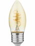 LED E27 Slim Kaars Amber Curled 4,2 Watt Dimbaar