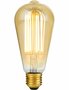 LED E27 ST64 Amber 6,5 Watt Dimbaar