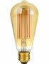 LED E27 ST64 Amber 6,5 Watt Dimbaar