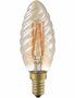 LED E14 Kaars Twisted Amber 4 Watt Dimbaar