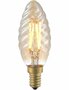 LED E14 Kaars Twisted Amber 4 Watt Dimbaar